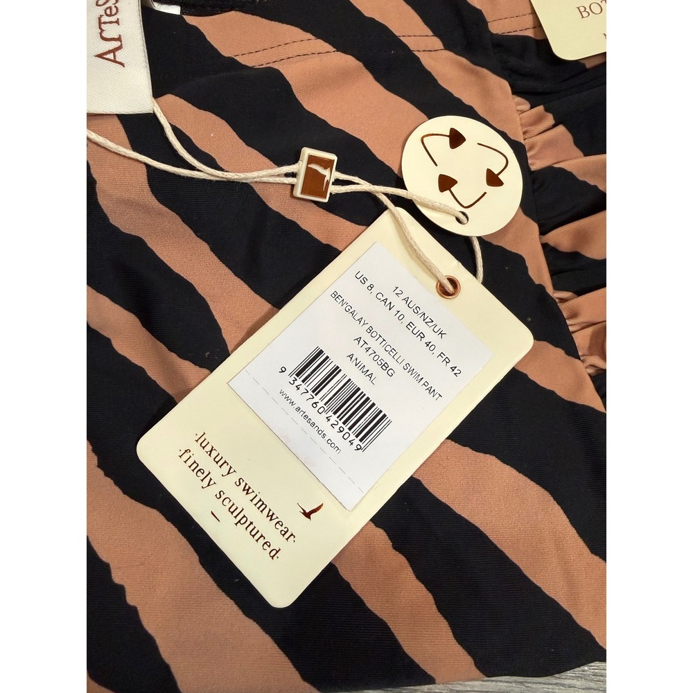 Artesands Botticelli High Waist Bikini bottom Size 8 Bengalay Animal Print NWT